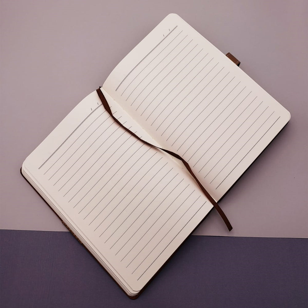 Tarihsiz Ajanda Defter Kahverengi Beyaz Renk 2