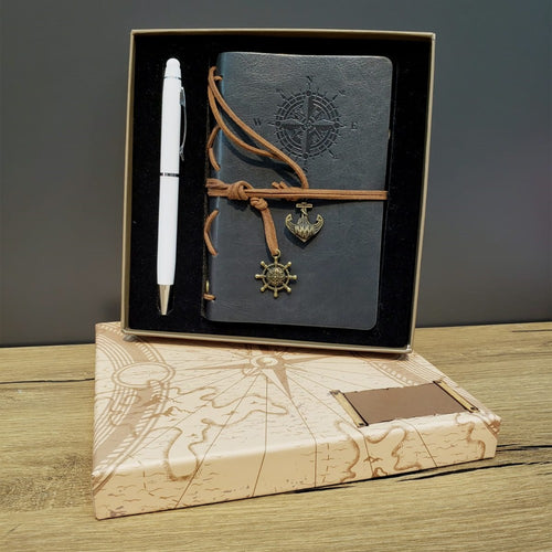 Gri Defter Ve Beyaz Kalem Kutulu Set 1