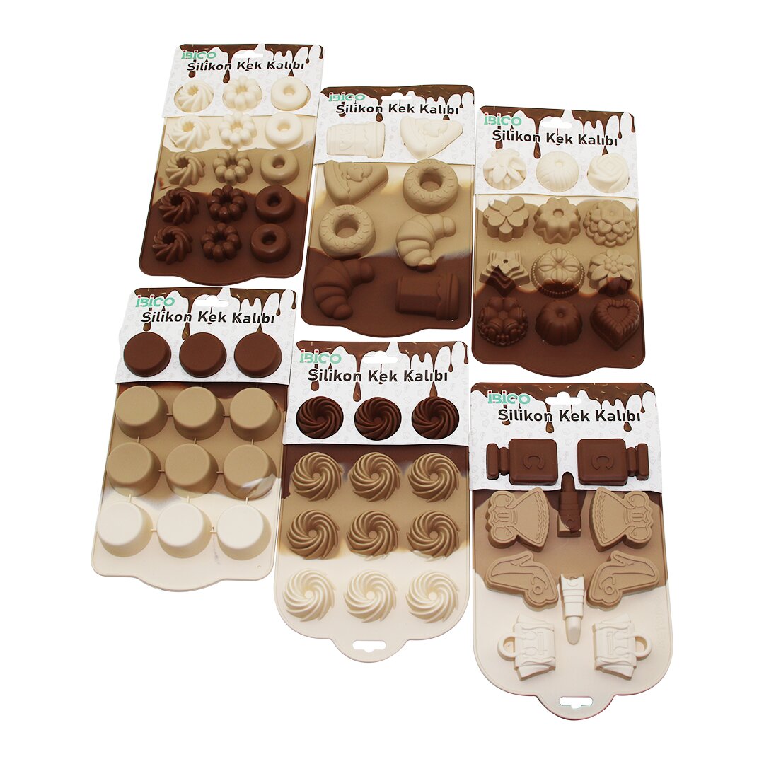 Mini Muffin Kek Kalıbı - Silikon - Karışık Model 1