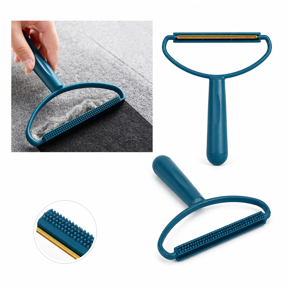 2İN1 BAŞLI PLASTİK SAPLI METAL TİFTİK TÜY TOPLAMA PLS.KAŞIYICI APARAT PET SHOP (5538) 3