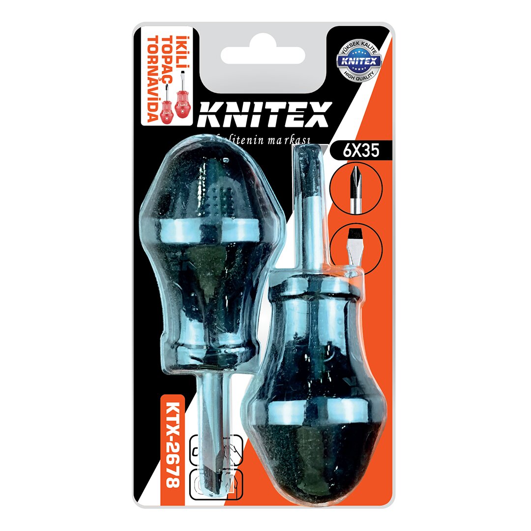 2PCS - YILDIZ-DÜZ TOPAÇ TORNAVİDA SETİ 6X35 (5538) 1