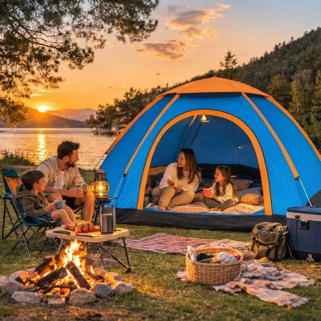 3 Kişilik Yarı Otomatik Kurulum Kamp Çadırı – Suya Dayanıklı, Taşıma Çantalı Outdoor Aile Çadırı, Piknik, Plaj ve Doğa 200x150x110 cm (5538) 2