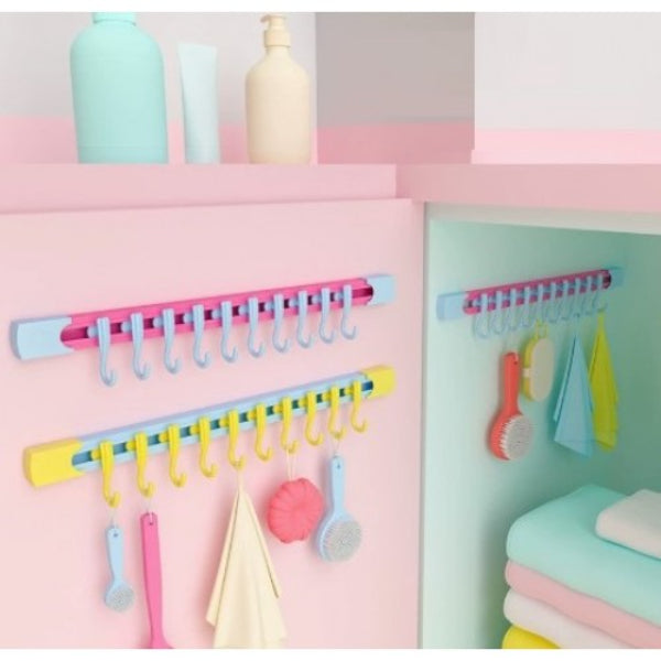 10 Kancalı Raylı Mutfak ve Banyo Düzenleyici Askı 1