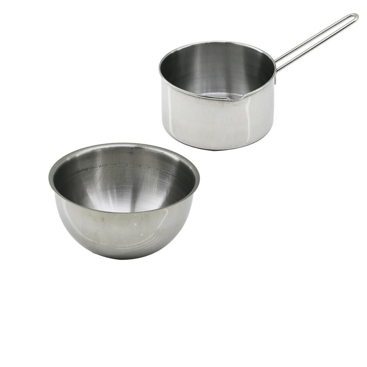 2 Parça Sütlük ve Sosluk Seti - 14 cm ve 17 cm - Paslanmaz Çelik 1