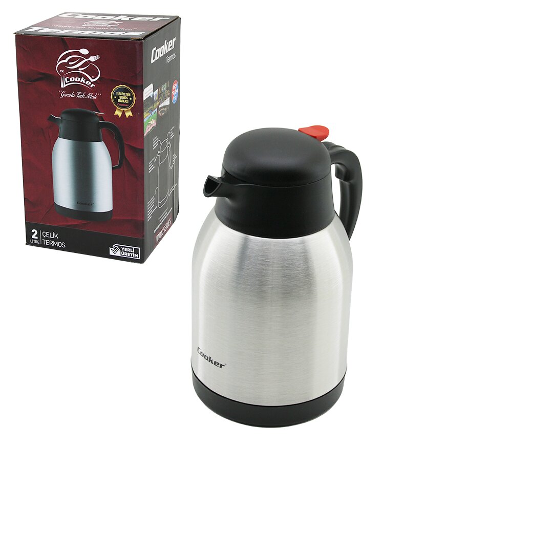 Piknik Termosu - 2 Litre - 304 Çelik - Çift Contalı Kapak 1