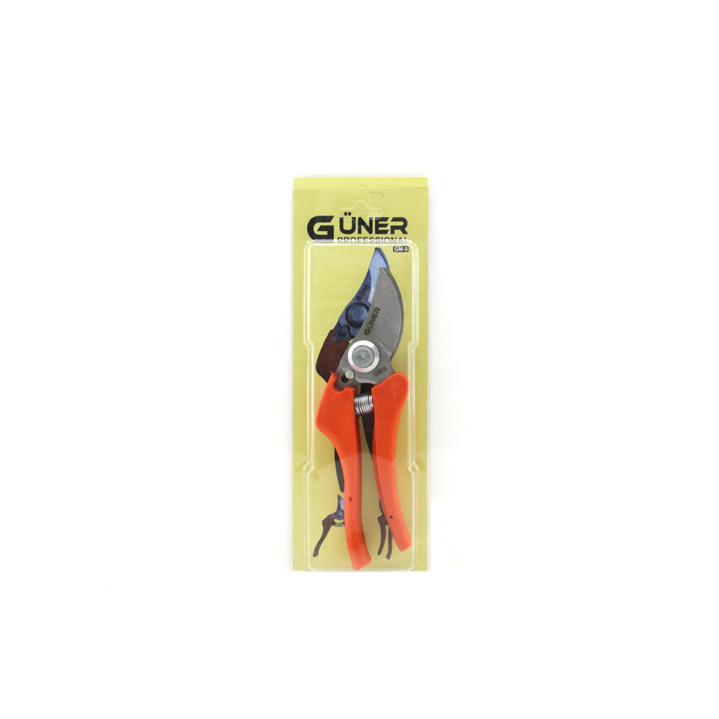 Geniş Ağızlı Bağ Makası - Metal - Turuncu Saplı 3