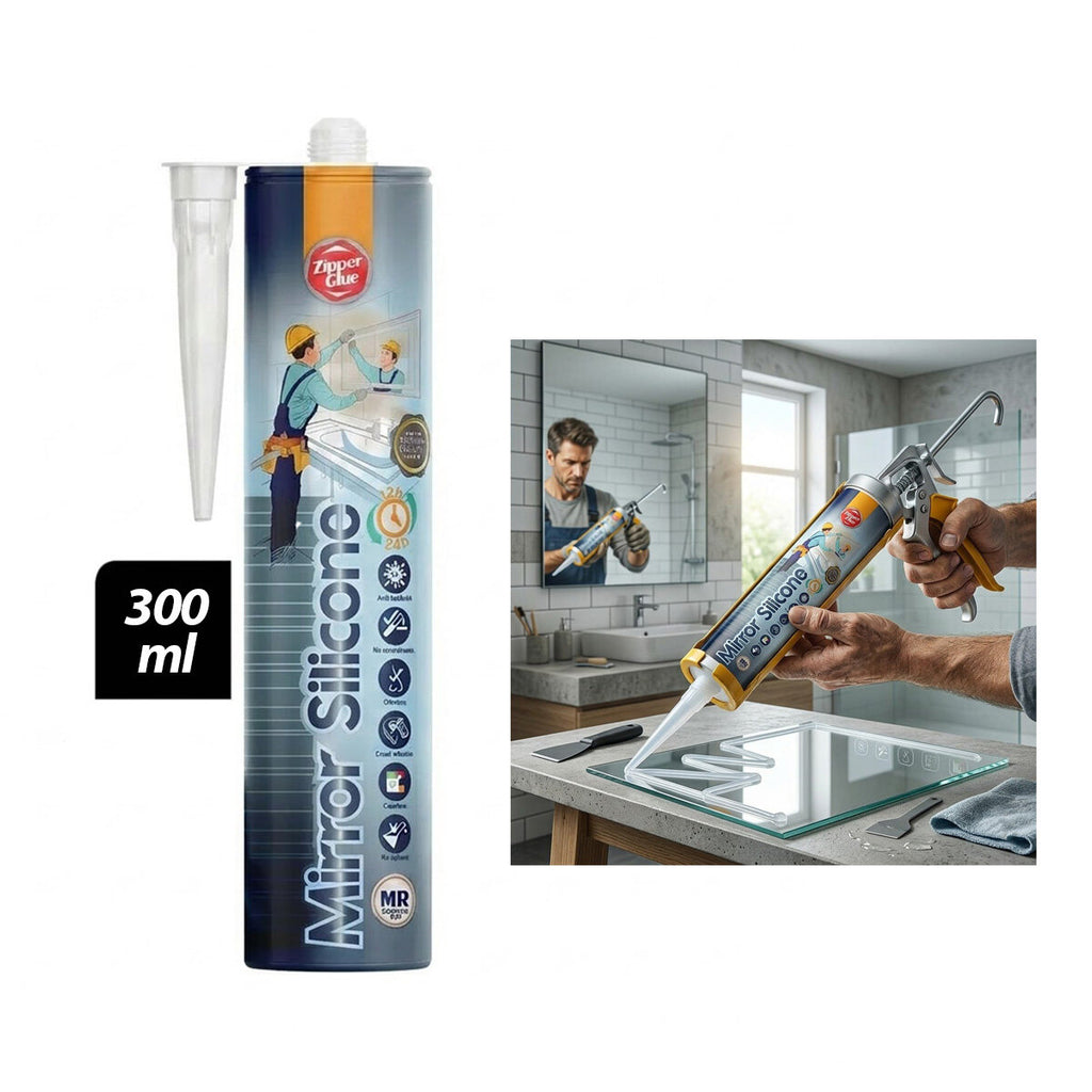 Şeffaf Silikon - 300 ml - Ayna Cam Yapıştırıcı 1