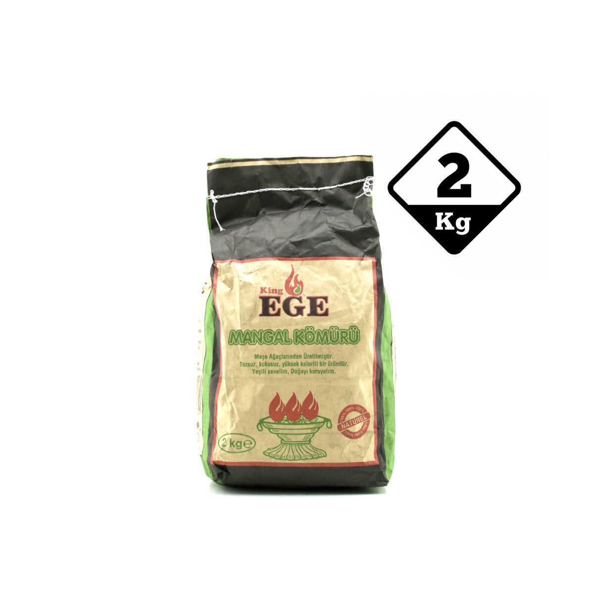 2 kg Mangal Kömürü - Çıra Hediyeli - Meşe Kömürü 1