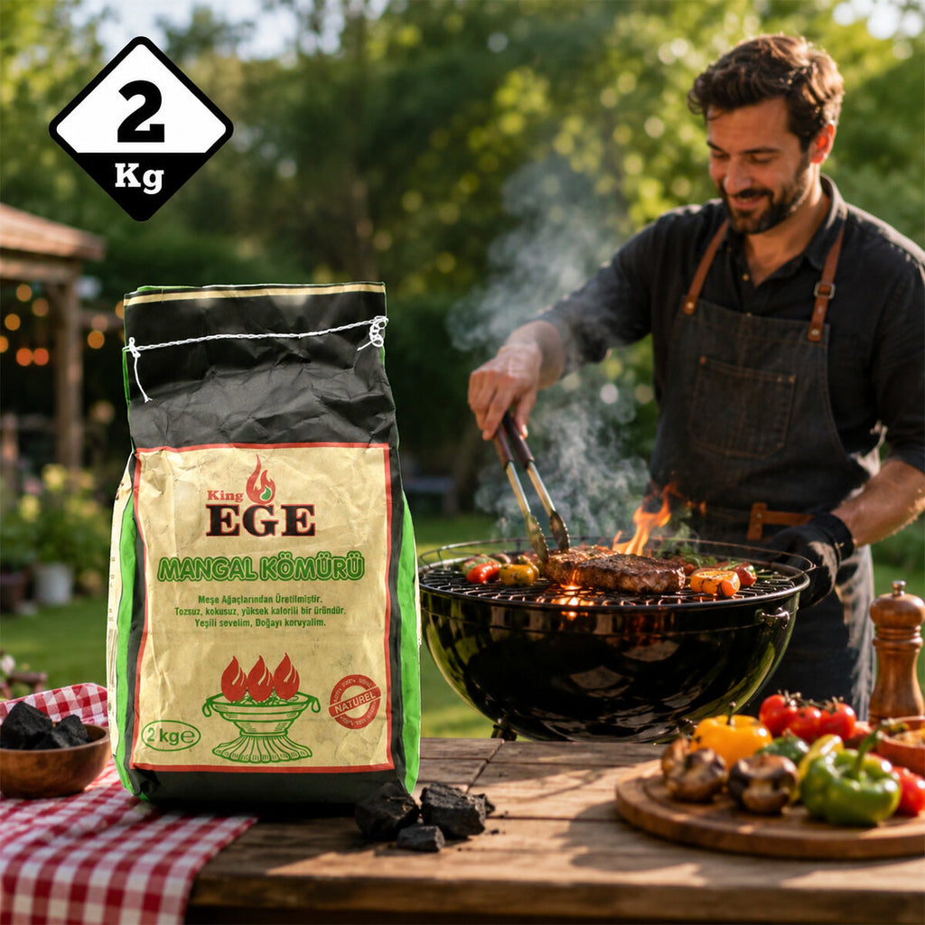 2 kg Mangal Kömürü - Çıra Hediyeli - Meşe Kömürü 2