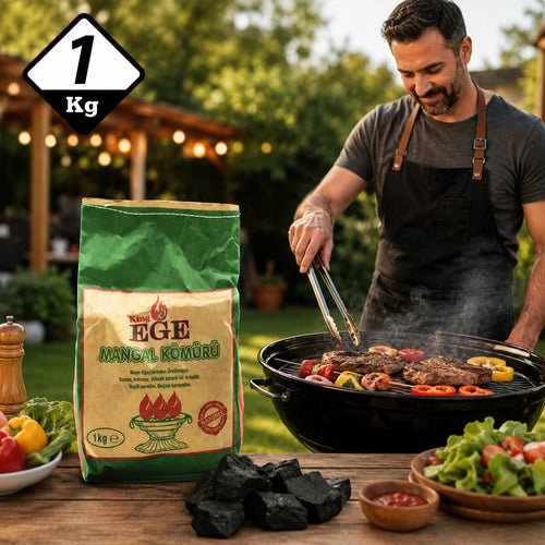 1 kg Mangal Kömürü - Çıra Hediyeli - Meşe Kömürü 2