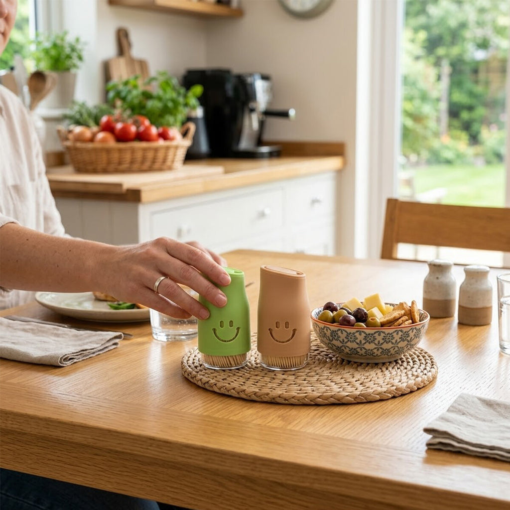 Tuzluk Model Kürdan - Şeffaf Cam - Renkli Plastik Kaplama 2
