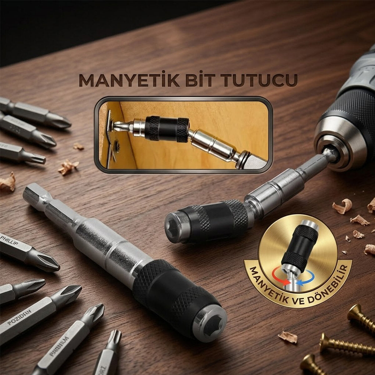 Manyetik Bit Tutucu - Mafsallı - Döner Başlık 2