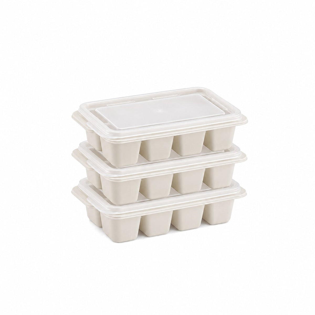 3'lü Mini Buz Kalıbı - Küp Şekilli - Kapaklı - Plastik 2