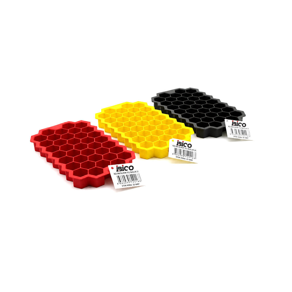 Mini Petek Buz Kalıbı - 38 Bölmeli - Silikon - Renkli 1