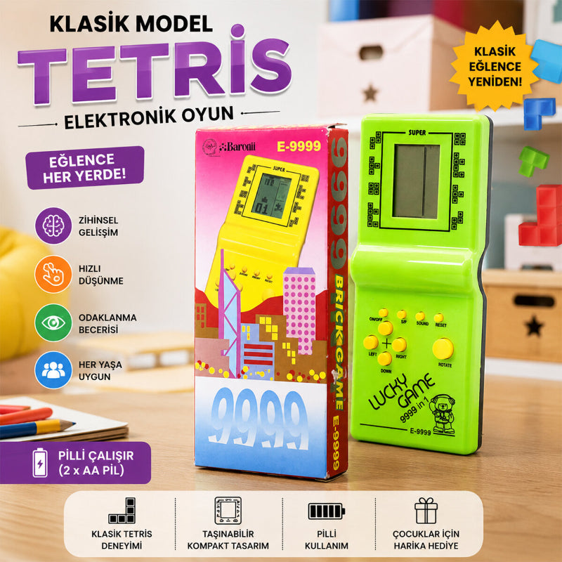 Klasik Model Tetris - Pilli - Elektronik Oyuncak 2