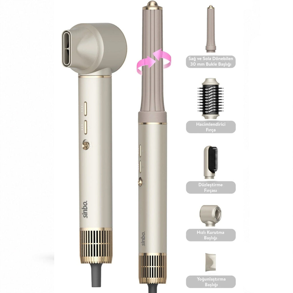 Sinbo Air Brush Saç Şekillendirme Cihazı - 5 Başlıklı - Rose Gold Renk 1