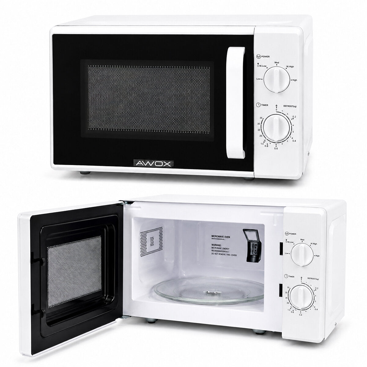 Beyaz Mikrodalga Fırın - Klasik Ön Panel - 20 Litre Kapasite 1