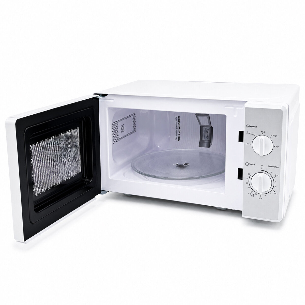 Beyaz Mikrodalga Fırın - Klasik Ön Panel - 20 Litre Kapasite 3