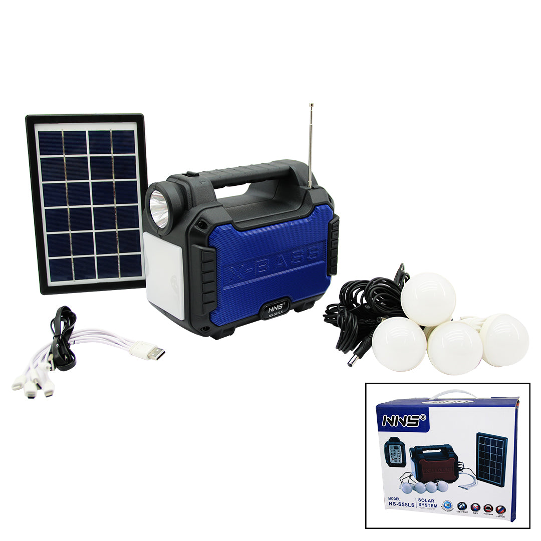 3IN1 - SOLAR 2İN1 SABİT EL FENERİ - RADYO - MP3 BLUETOOTH - USB/ TF PORT - 4 PARÇA AMPUL KABLOLU - POWERBANK (5538) 1