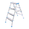 4+4 ÇİFT BASAMAKLI ALÜMİNYUM METAL MERDİVEN YÜKSEKLİK = 92CM BAŞ GENİŞLİK = 8CM (5538) 1