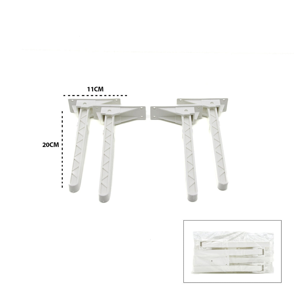 4 ADET BEYAZ SOFRA AYAK KOMPLE PLASTİK 20CM AÇ KAPA (5538) 1