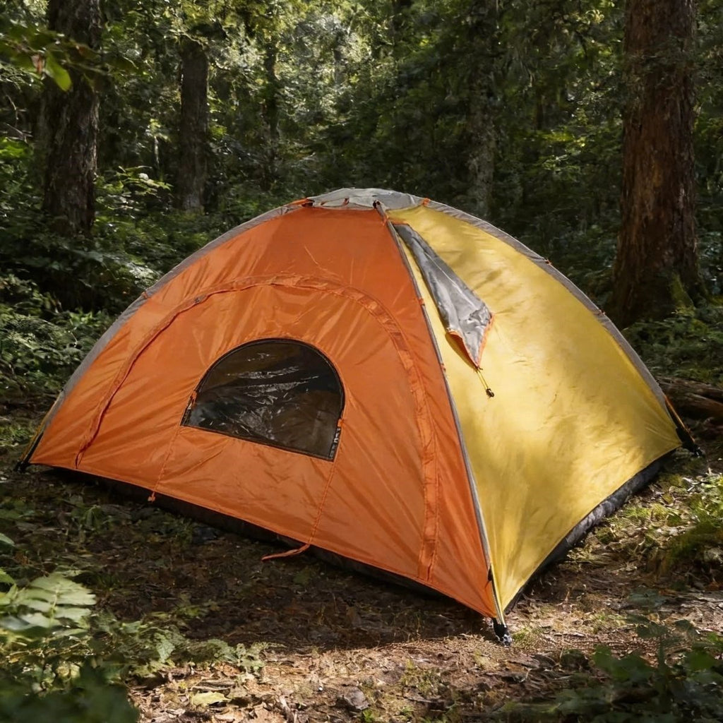 4 Kişilik Yarı Otomatik Kamp Çadırı – Suya Dayanıklı, Hızlı Kurulumlu Outdoor Aile Çadırı, Doğa, Kamp ve Piknik 200x200x135 cm (5538) 1