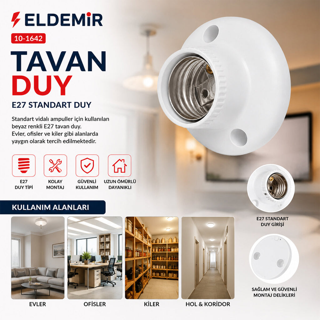 40 ADET E27 KOLAY MONTAJ TAVAN DUY (5538) 2