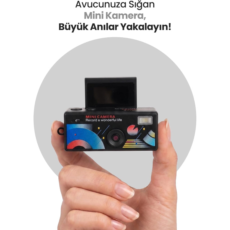 Dijital Mini Anahtarlık Kamerası - Katlanır Ekran - 1080p Çözünürlük 2