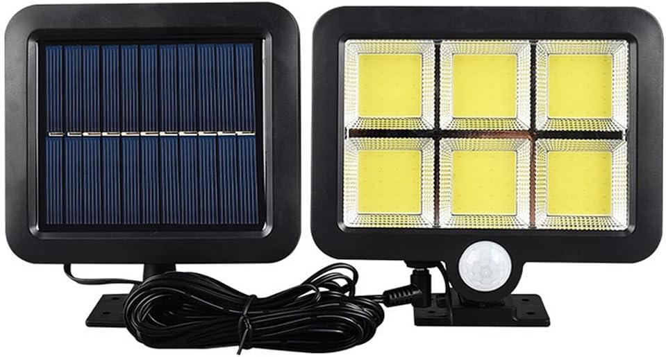 120 Cob Led Solar Panelli 3 Modlu Duvar Lambası 1