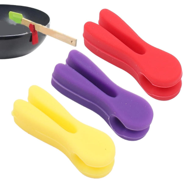 Silikon Tava Kaşık Tutacağı 3'lü Paket 1