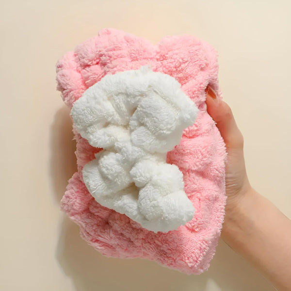 Mikrofiber Örgü Saç Kurutma Bone Havlu 3