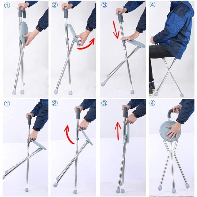 Katlanabilir Baston Sandalye - Oturaklı - 88 cm 5