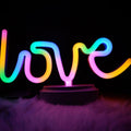 Neon Işıklı Love Yazılı Masa Gece Lambası 1