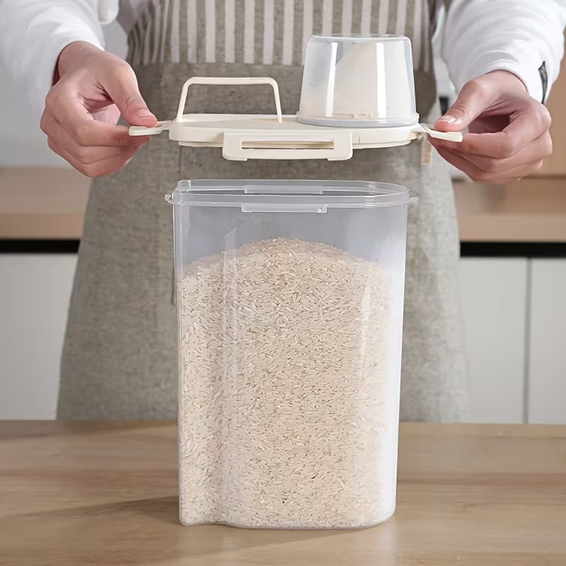 Ölçü Kabı Kapaklı Bakliyat Saklama Kabı - Kulplu Tasarım - 1800 ml 5