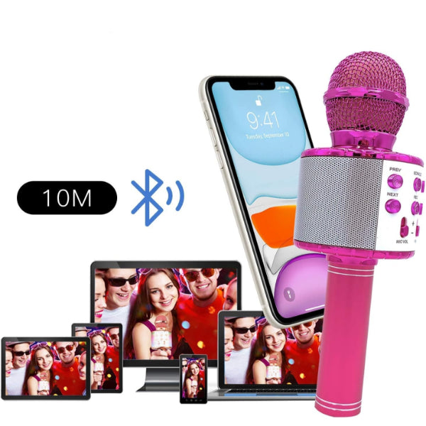 Kablosuz Hoparlörlü Bluetooth Karaoke Mikrofonu 4