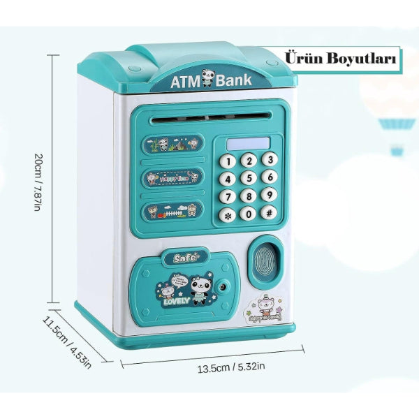 Sevimli Tasarımlı Şifreli ATM Kumbara 5