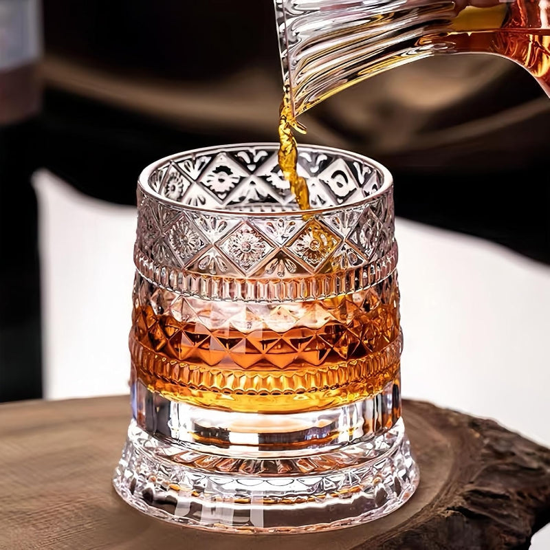 360 Derece Dönen Bardak - 280 ml - Kristal Cam 3