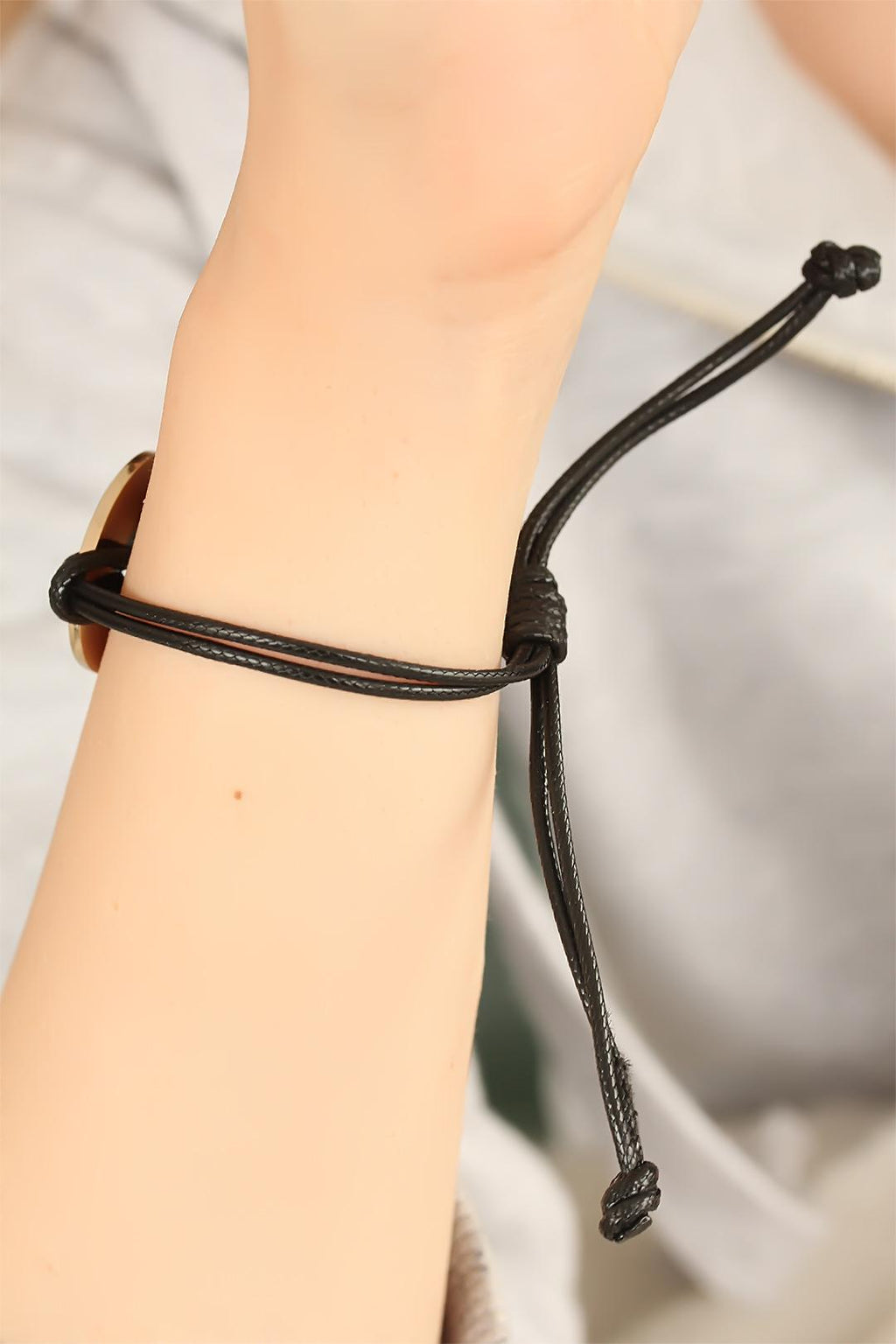 LOVE (Aşık) Siyah Deri İpli Unisex Mood Bileklik 2