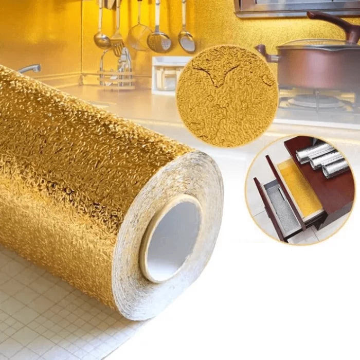 Yapışkanlı Gold Mutfak Tezgah Folyosu 3