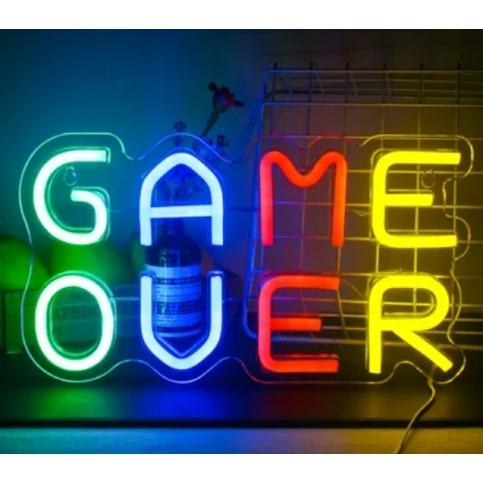 Game Over Yazılı Neon Led MZ-N3 1