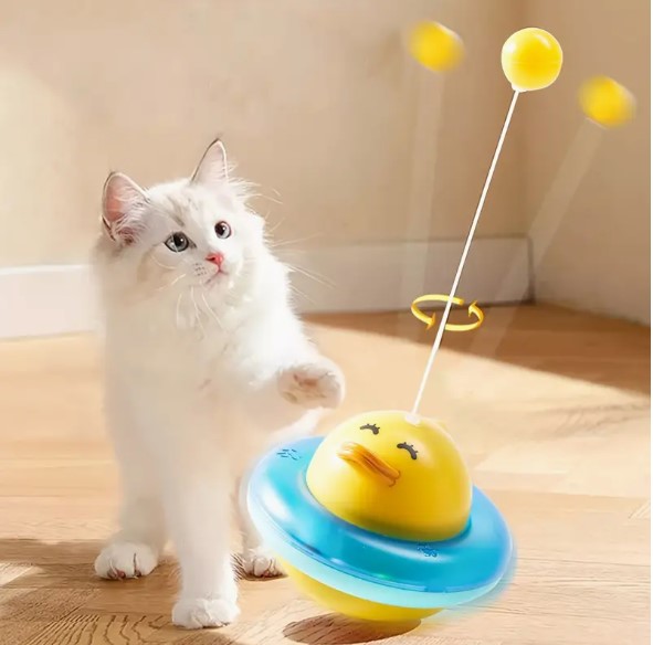 UFO Şekilli Ördek Kedi Oyuncağı 1