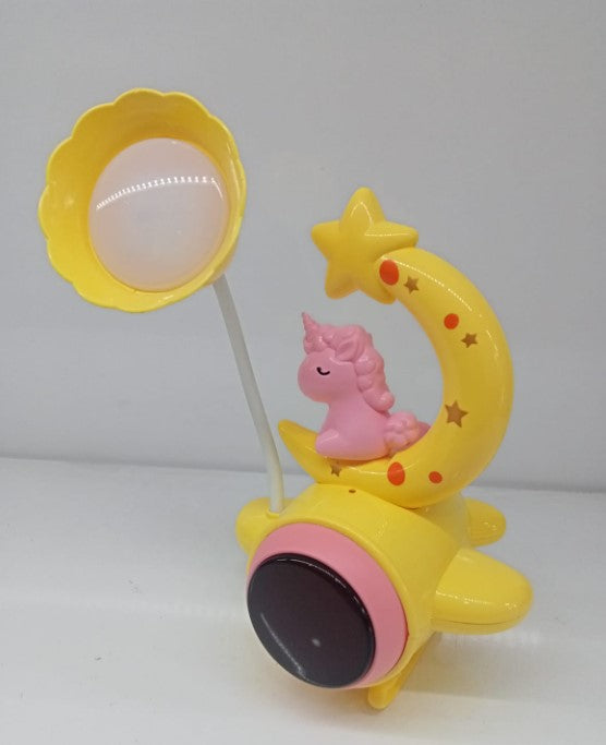 Çocuk Odası Ay ve Unicorn Desenli Gece Lambası 2