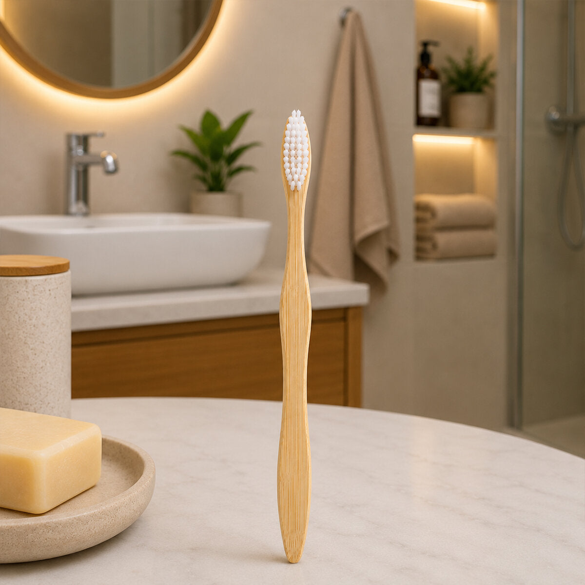 AHŞAP - BAMBU NATUREL - KLASİK DİŞ FIRÇASI (5538) 2