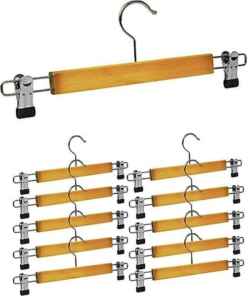 10 ADET AHŞAP METAL UÇLU PANTOLON VE ETEK ASKISI (5538) 1