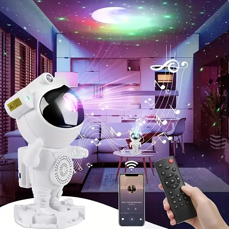 Akıllı Astronot Projeksiyon Gece Aydınlatma & Bluetooth Hoparlör (5538) 3