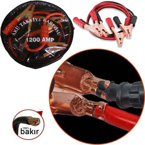 Akü Takviye Kablosu 1200 Amper (Taşıma Çantalı) (5538) 1