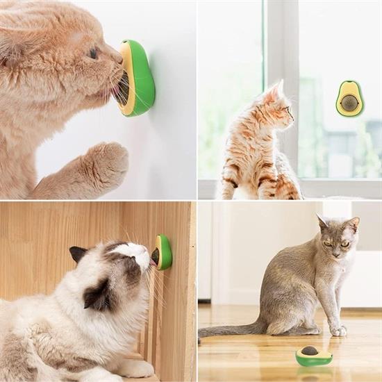 Avokado Model Yapışkanlı Kedi Oyuncağı Yenilebilir Kedi Nanesi Otu (5538) 4