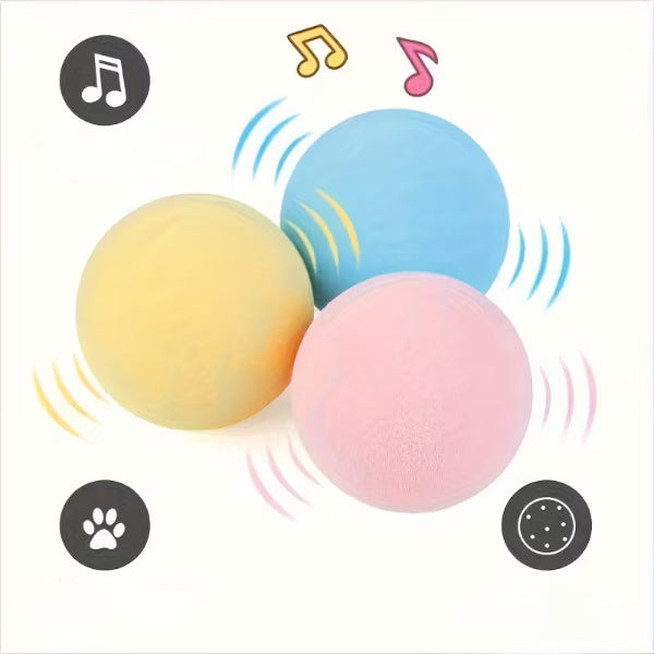 Kedi Otlu 3 Sesli İnteraktif Top Kedi Oyuncağı 4
