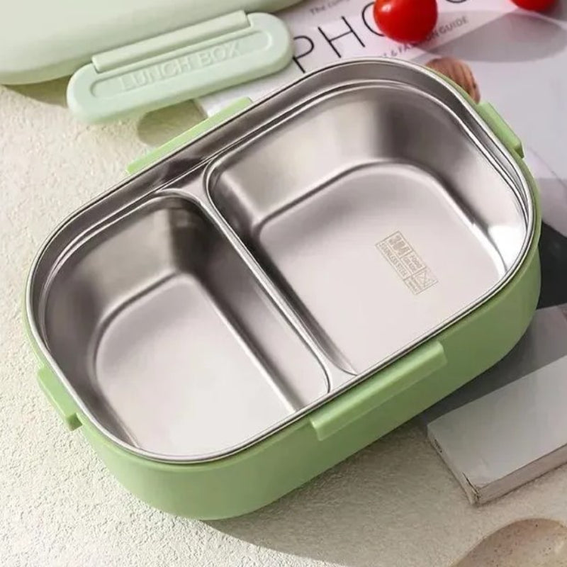 2 Bölmeli Yemek Kabı - 304 Paslanmaz Çelik - 900 ml 3