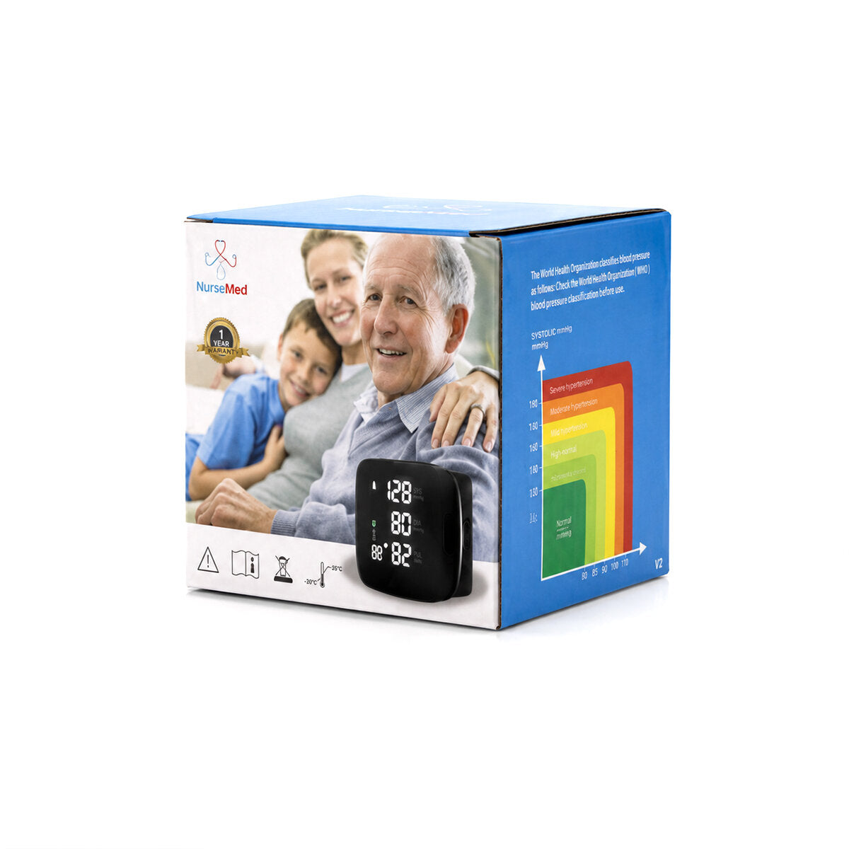 BİLEK ÖLÇÜM 7X8.3CM USB SARJLI - DİJİTAL KONUŞAN TANSİYON ALETİ BK-606 (5538) 3